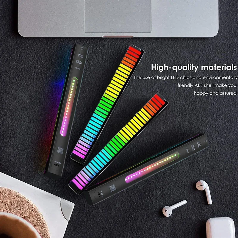 LED Rhythm Ambient Light Sound Control Light Smart APP Control Music Rhythm Gaming Desktop Decoration Creative Colorful