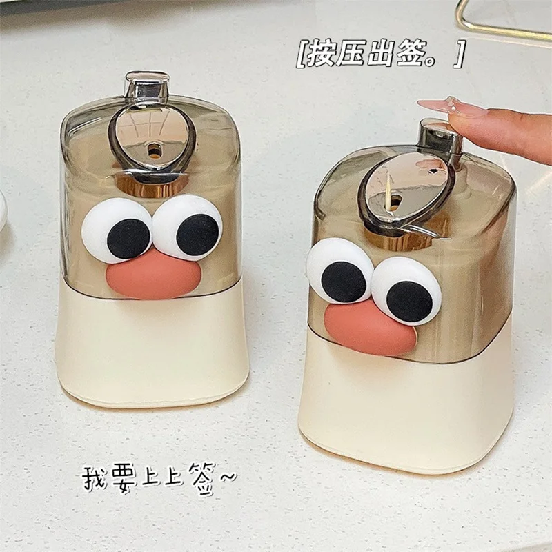 Automatic Pop-up Toothpick Storage Box, Push-type Plastic Toothpick Holder, Home, Living Room, Dining Room, Creative