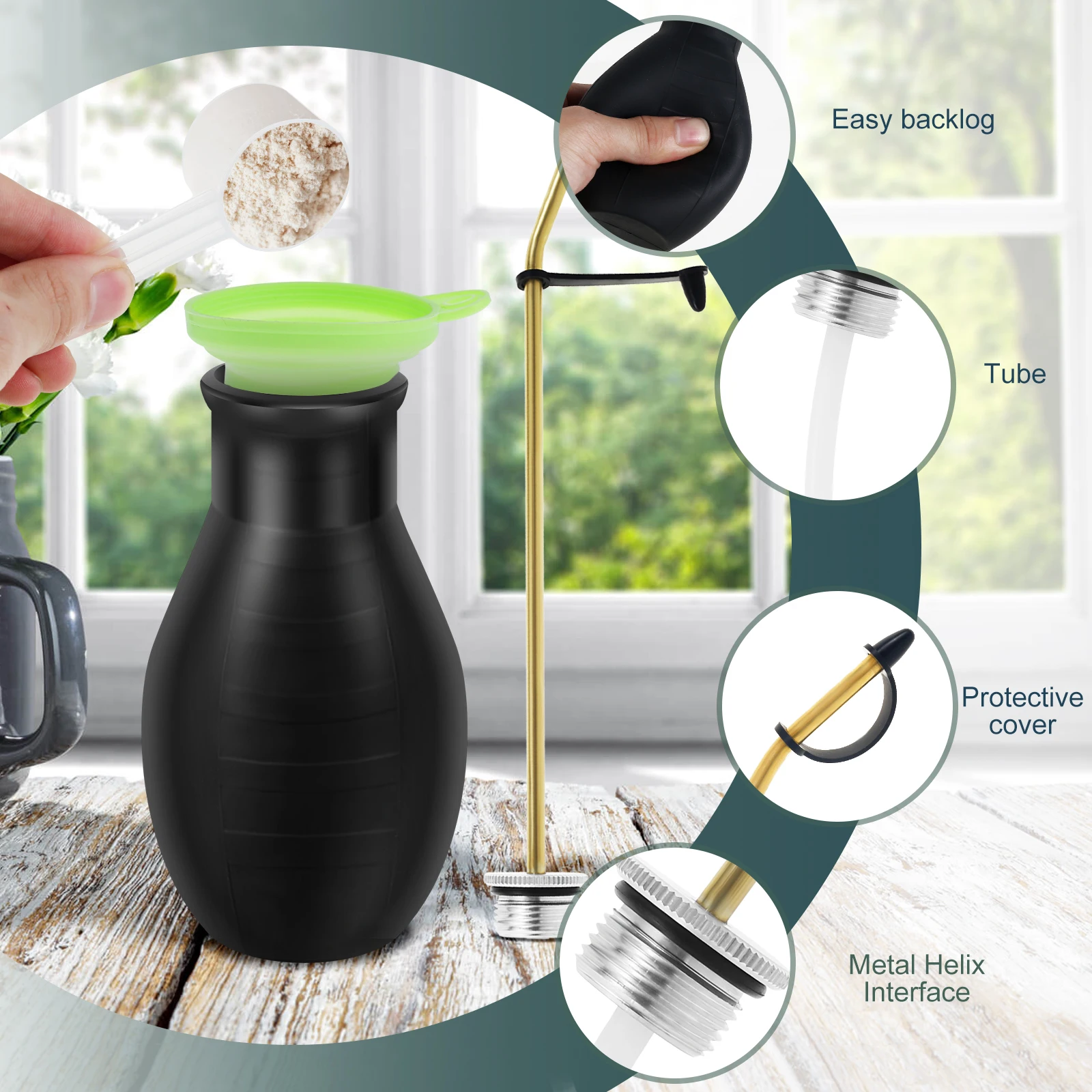 Handheld Diatomaceous Earth Duster Sprayer for Garden Pest Control