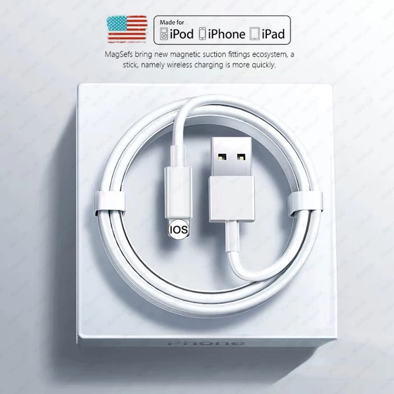 Apple оригинальный USB кабель Lightning для iPhone X Xs Xr 11 12 Pro Max 8 7 6 6S Plus iPad быстрое зарядное