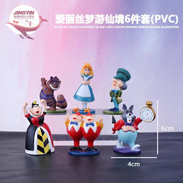 5-6cm 6pcs/lot Disney Alice In Wonderland Action Figure Model Doll  Decoration Pvc Collection Figurine Toy Model For Children - Action Figures  - AliExpress