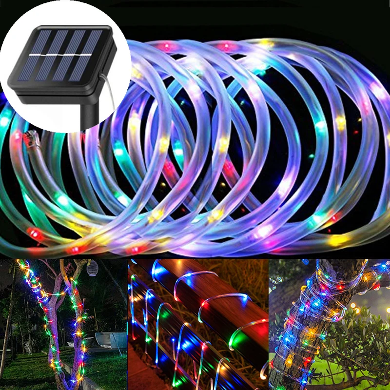 รูปสินค้า LED String Light กันน้ำ ตกแต่งสวน ใช้พลังงานแสงอาทิตย์