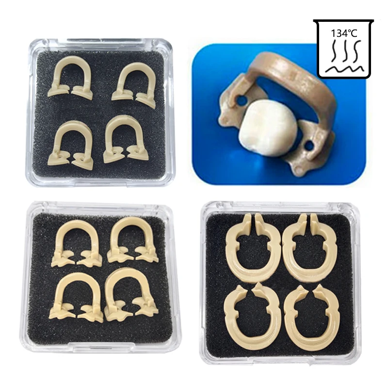 Dental Gummi Barriere Clip Kofferdam Klemmen Milchzähne Klemme Harz Material Zahnarzt Werkzeuge für Dental Labor 4 Teile/satz – Detail 1