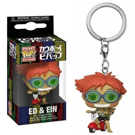 Funko Pop Pocket Portachiavi Animazione Cowboy Ed Ein Bebop Action Figure Collection Model Toys Decorazione Di Halloween Regalo Per Bambini