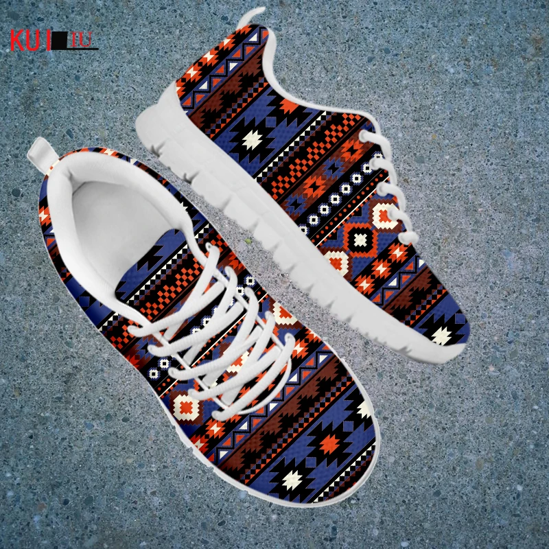 

KUILIU New Fashion Ethnic Tribal Print Casual Shoe Women Children's Flat Sneakers Ladies Brand School Shoes Girl Dropshipping