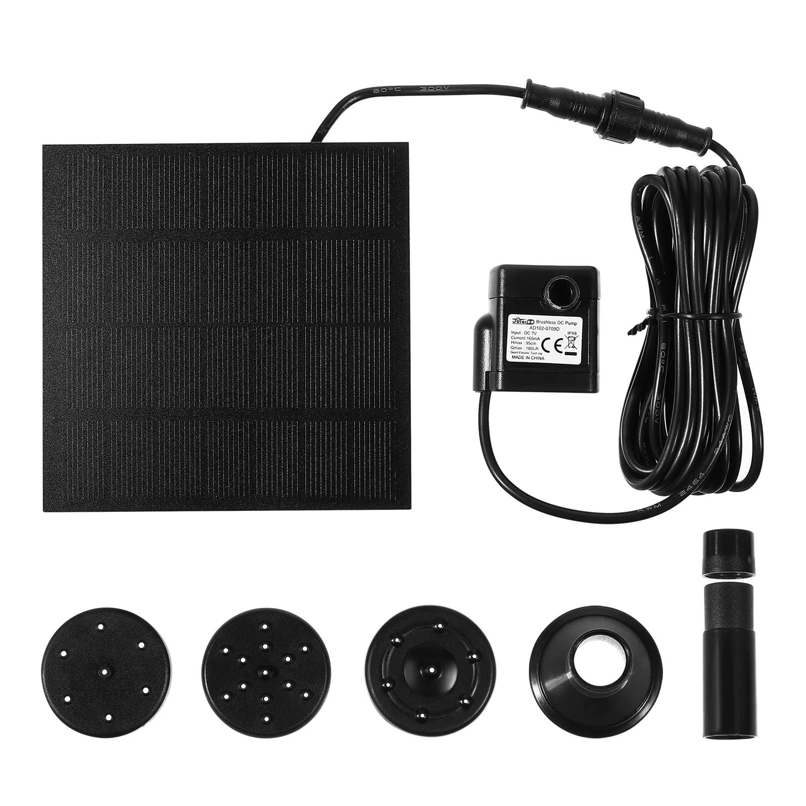 7V/1.2W Solar Power Water Pump Fish Aquarium Fountain Pool Garden Pond
