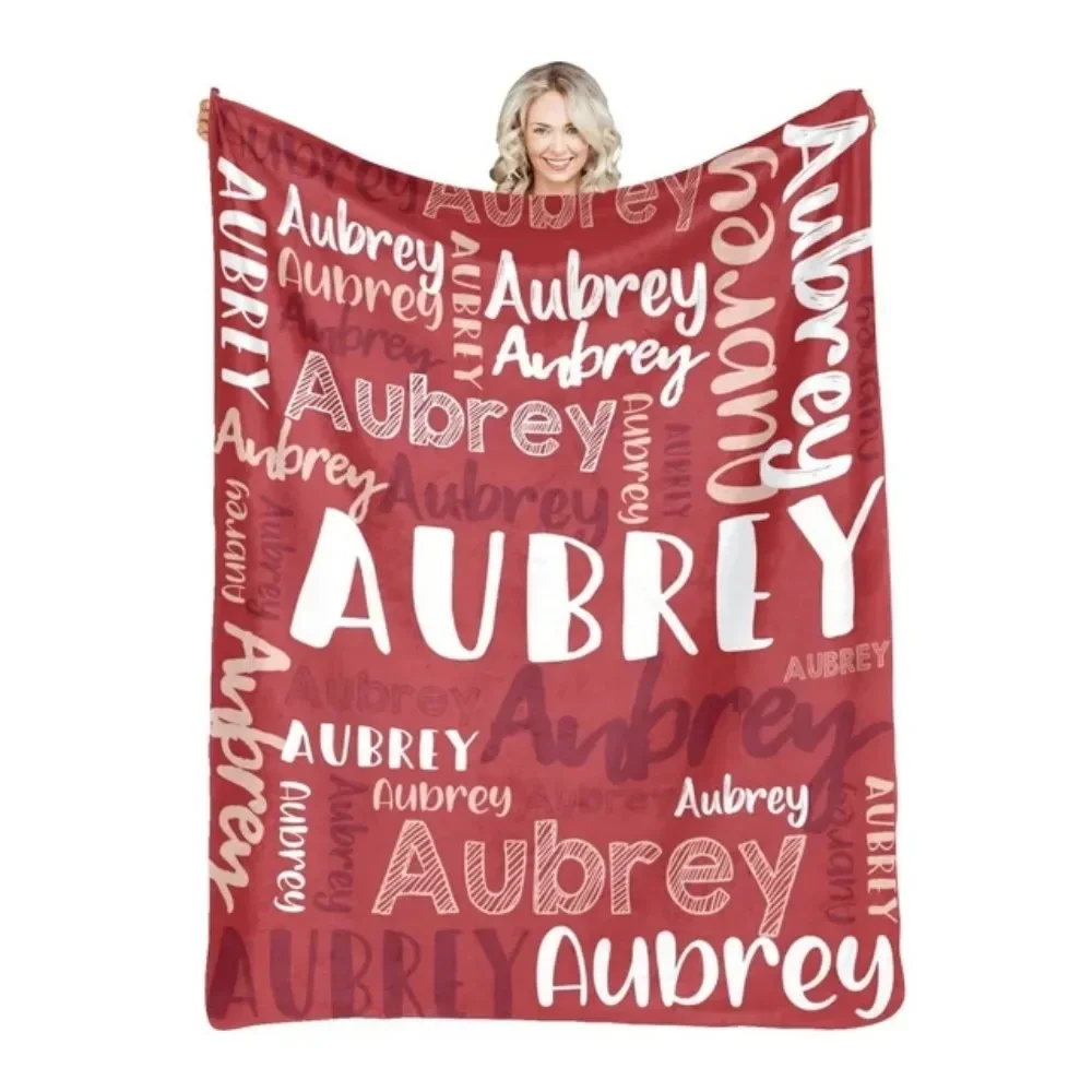 30 Colors Personalized Name Flannel Blanket For Girls Boys Letter Monochrome Customized Baby Adult Name Blanket Birthday Gift 4