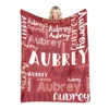 30 Colors Personalized Name Flannel Blanket For Girls Boys Letter Monochrome Customized Baby Adult Name Blanket Birthday Gift 4
