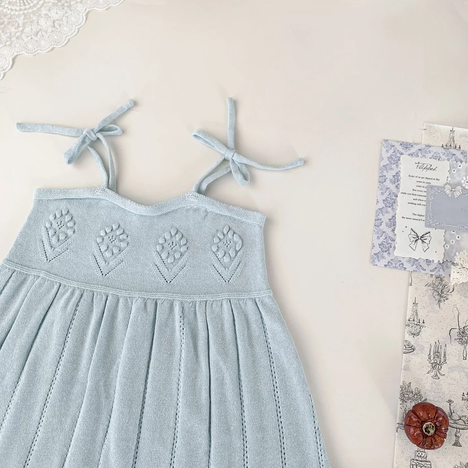 Neue Sommer Baby Kleidung 1-5 Jahre Mädchen Stricken Kleid Bestickt Höhlte Heraus Gestrickte Leibchen Kleid Baumwolle Mode Baby kleidung – Detail 24