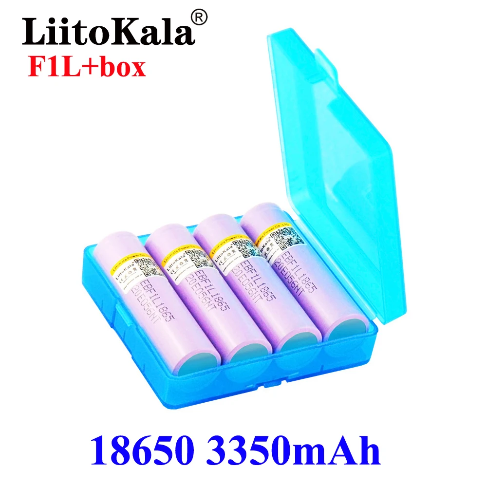LiitoKala 100 New Original F1L 3.7v 3400mah 18650 3350mAh Lithium Rechargeable Battery