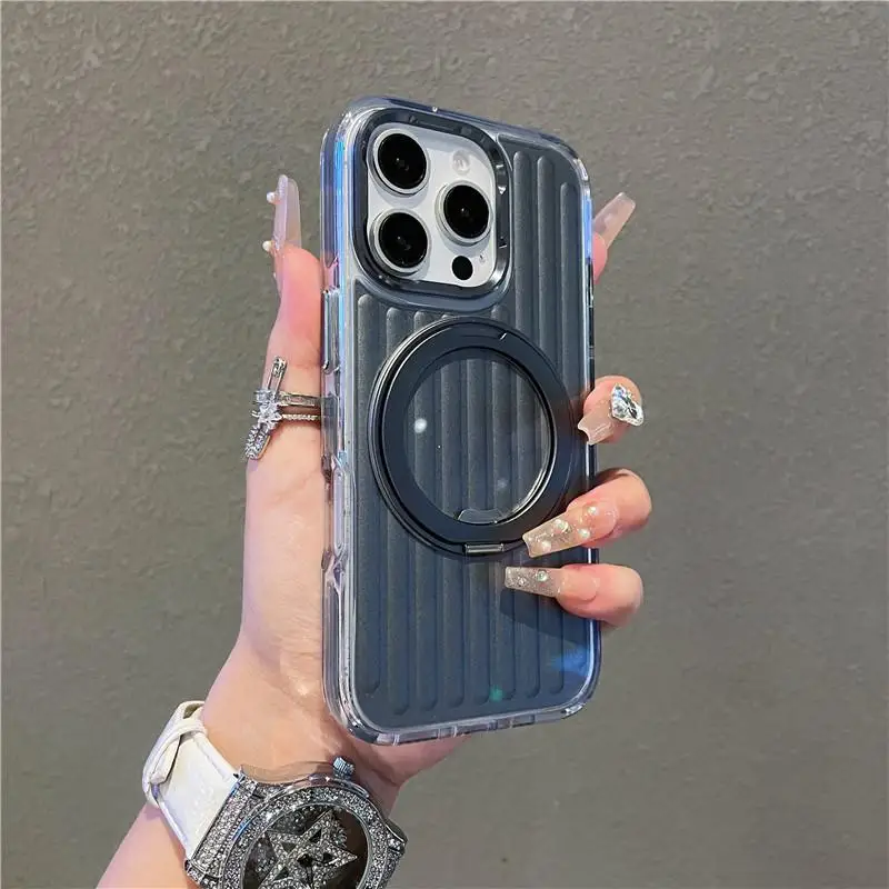 Magnetic Luggage Phone Case With Ring Kickstand For Iphone Pro Max_voghion.com
