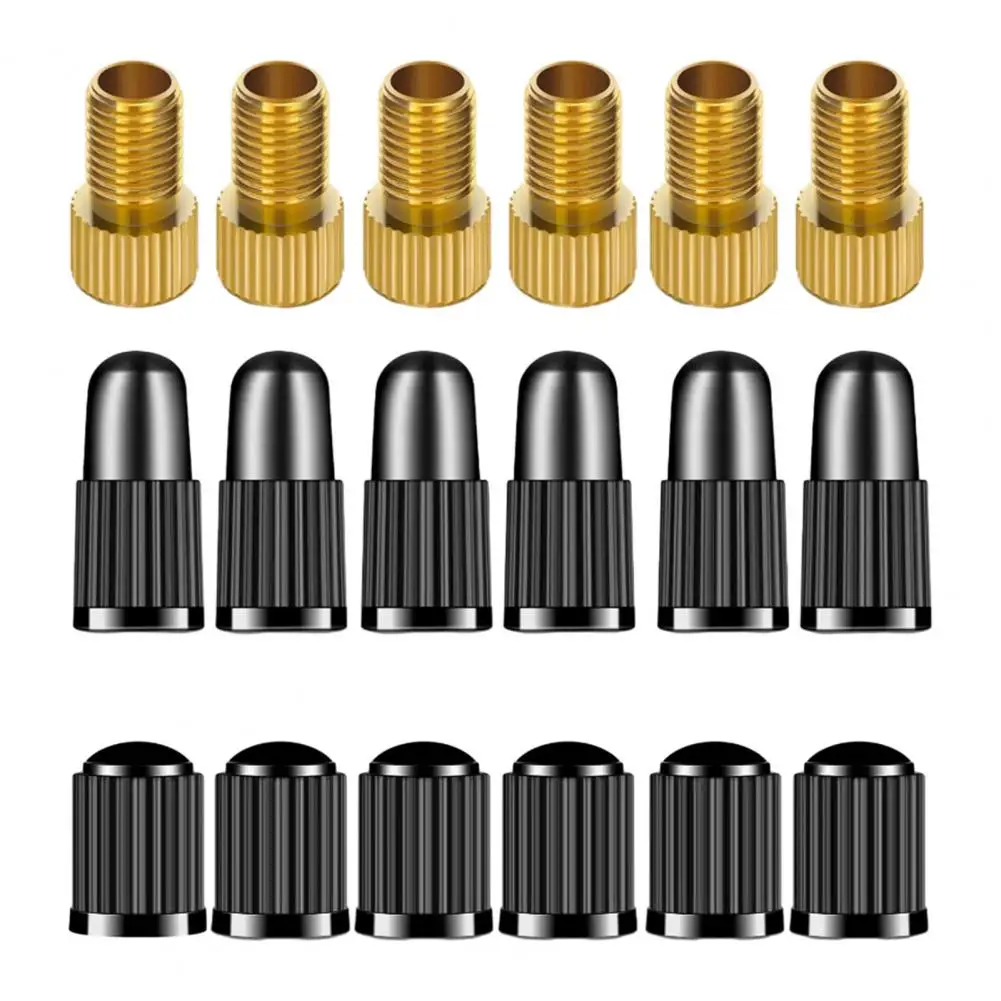 

Адаптер клапана воздушного компрессора, комплект адаптеров для Presta Valve с колпачками для шин велосипеда, для стандартного насоса, преобразователь воздушного компрессора для гор