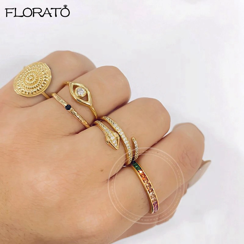 Luxury Multicolor CZ Engagement Ring for Women's Fashion 6/7/8 Party Ring Couple Rings Wedding Luxury Jewelry for Women Gift wedding rings