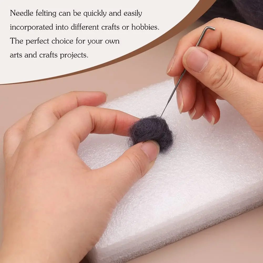 Wool Felting Kit Needle Felting Wool 100g Wool Roving Yarn Fiber Roving Wool Top Felting Supplies Pure Chunky Yarn Spinning For DIY Hand Spinning