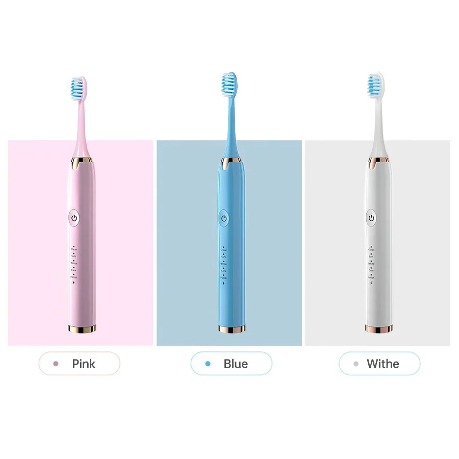 Electric Toothbrush Automatic Rechargeable 4 heads for Adult