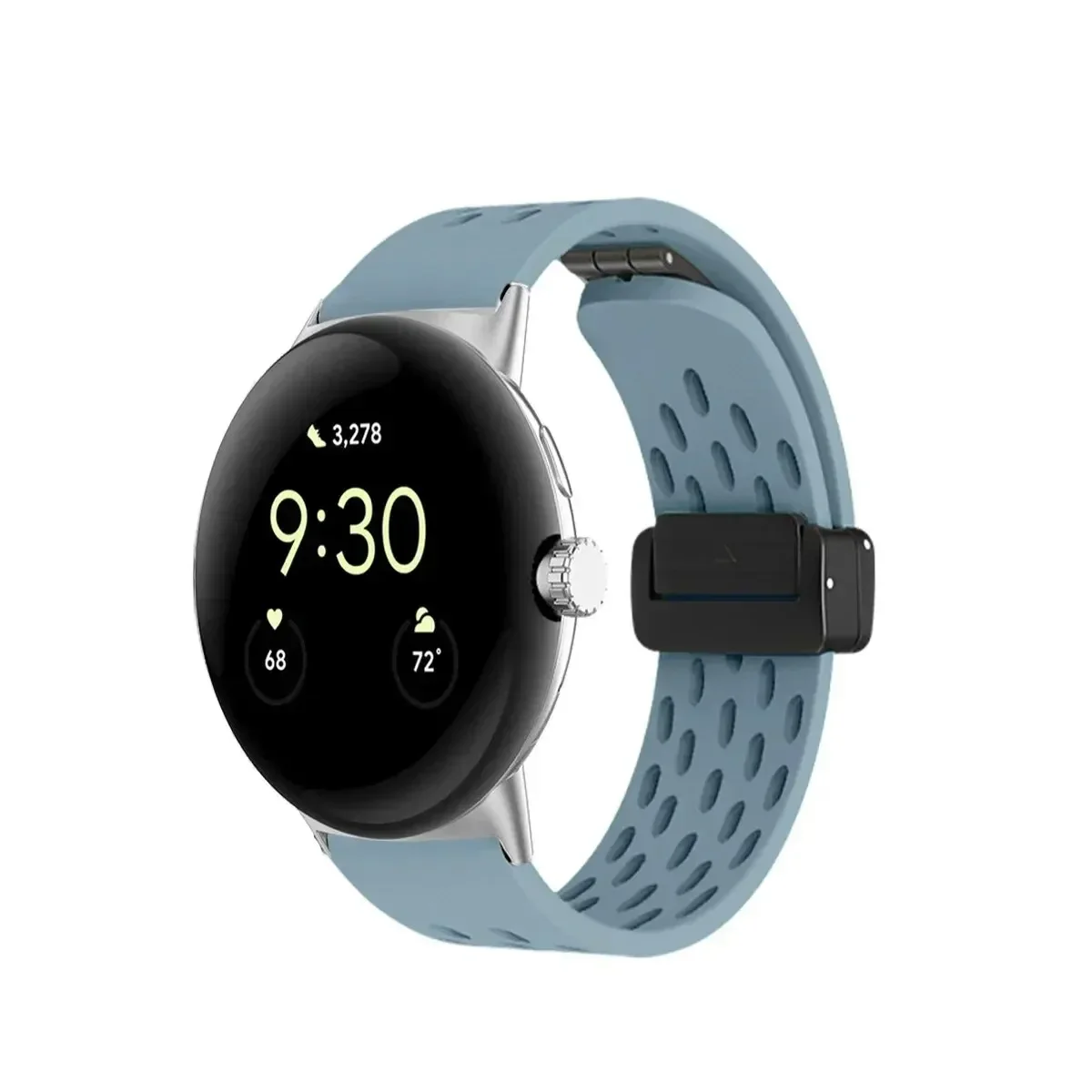 Silicone Magnetic Bracelet for Pixel Watch 41mm - Sporty Smartwatch Band Accessory
