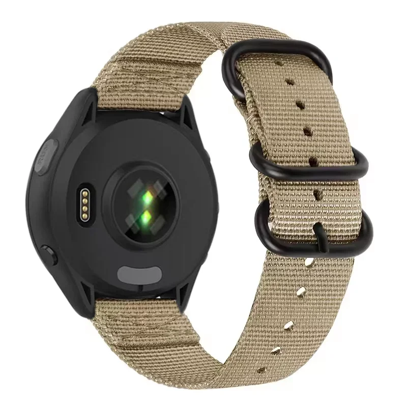 Premium Nylon Loop Band with Three-Ring Metal Buckle - Lightweight & Durable Bracelet