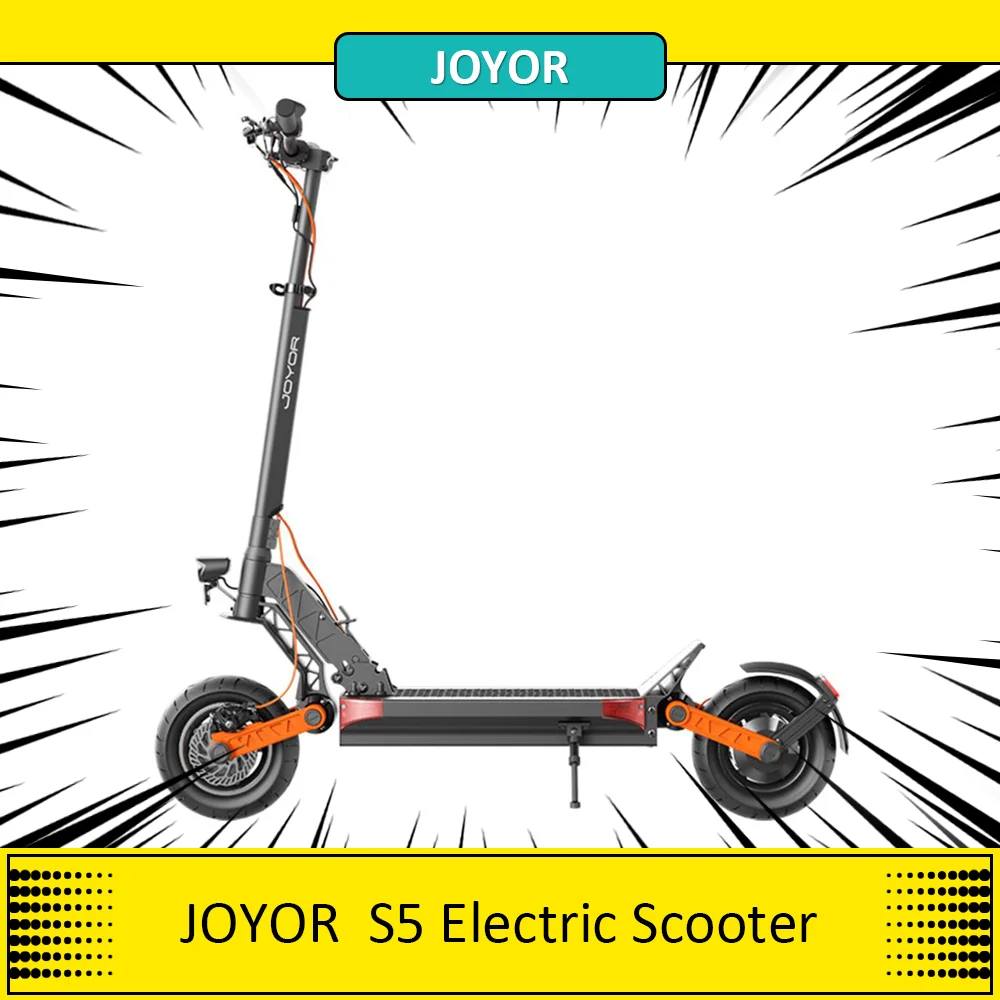 Joyor S5 Scooter Elettrici 48V 13Ah Batteria, Motore 600W Potente Scooting 25 Km/H Velocità Massima 40-55Km Gamma Nera Per Adulti