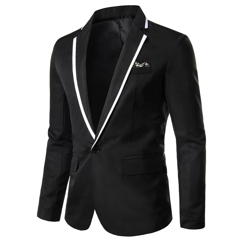 Men's Slim Jacket Business Casual Suit Jacket Wedding Groom One Button Blazer,men suits jackets