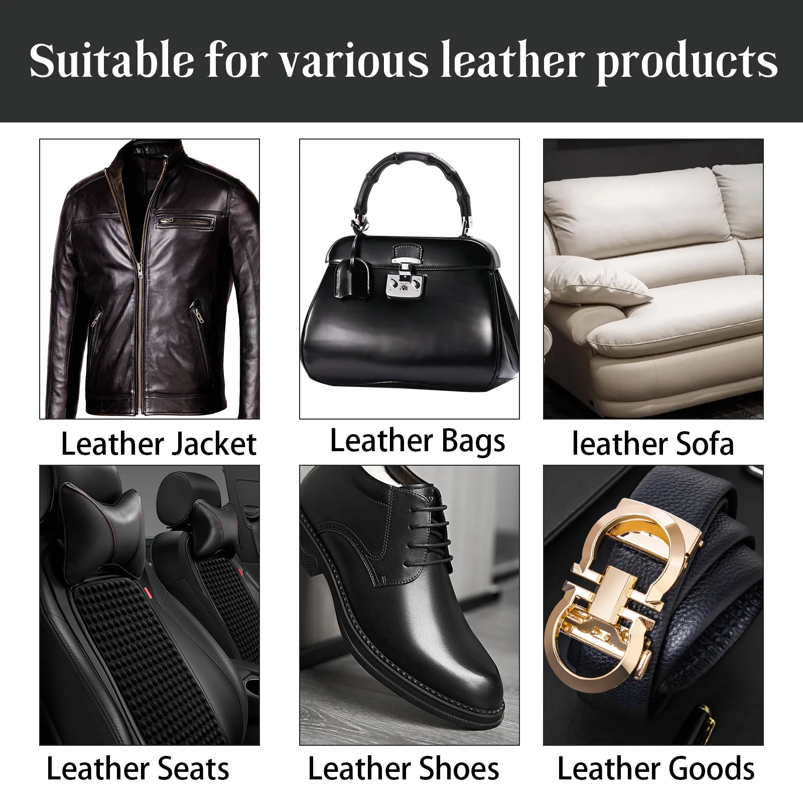 Leather Repair Cream Sofa Stain Removal Refurbished Cleaning Leather Craft Shoes Bags Car Seat Maintenance Conditioner