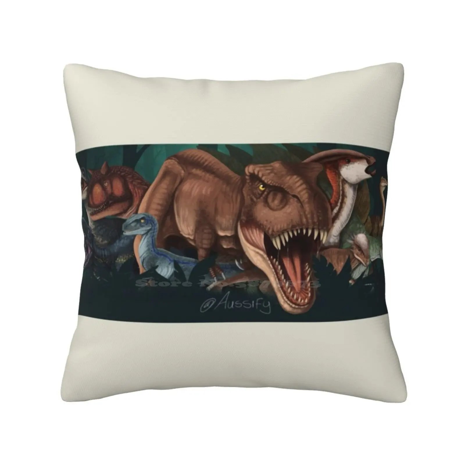 World Falled Kingdom Pillows Case Camera Da Letto Decorazione Della Casa Aussify Dinosaur Trex Tyrannosaurus Rexy Blue Velociraptor Indoraptor