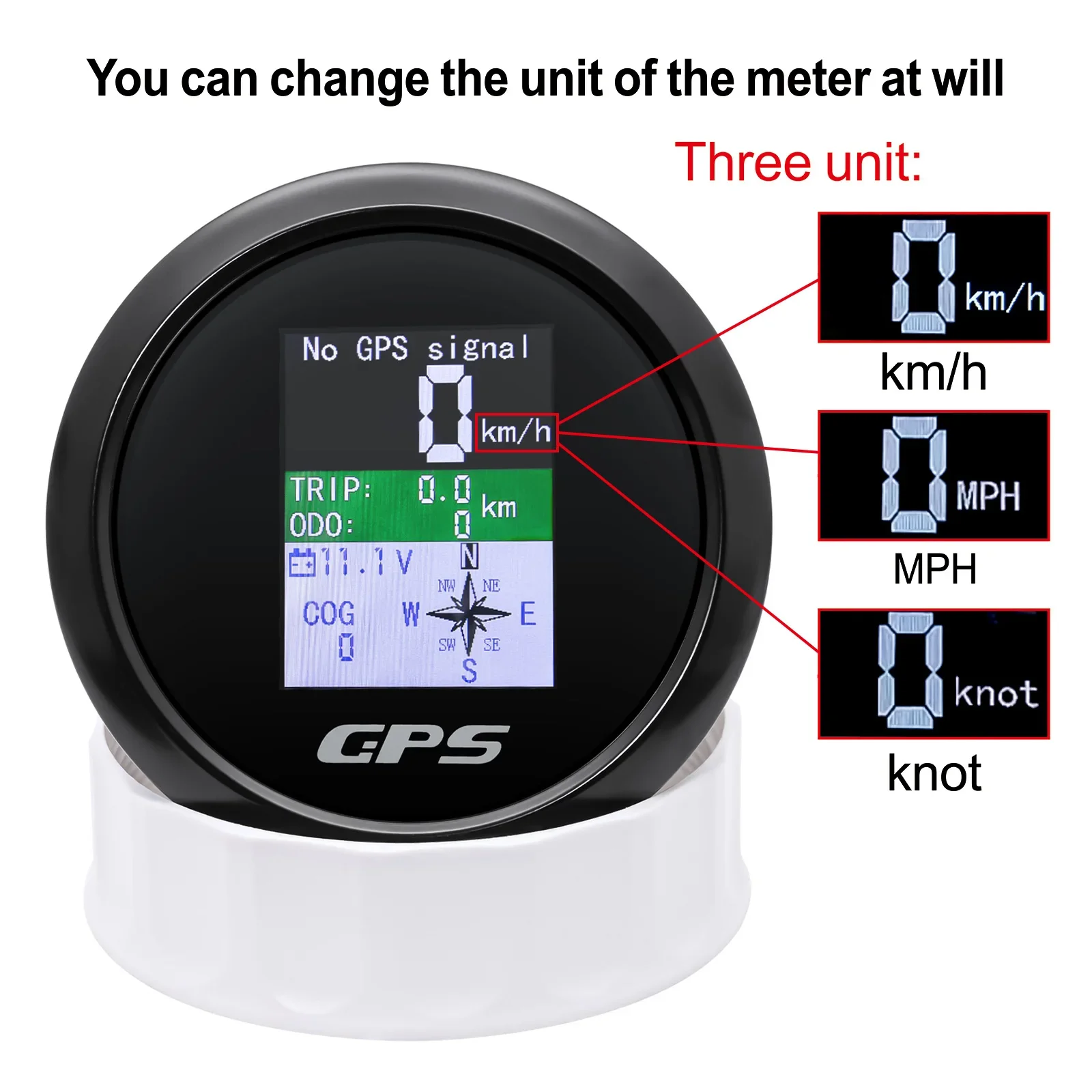  Ʈ Ʈ ڵ   HD 85mm GPS ӵ  Ÿ, ODO COG а TFT ũ ӵ , 9-32V