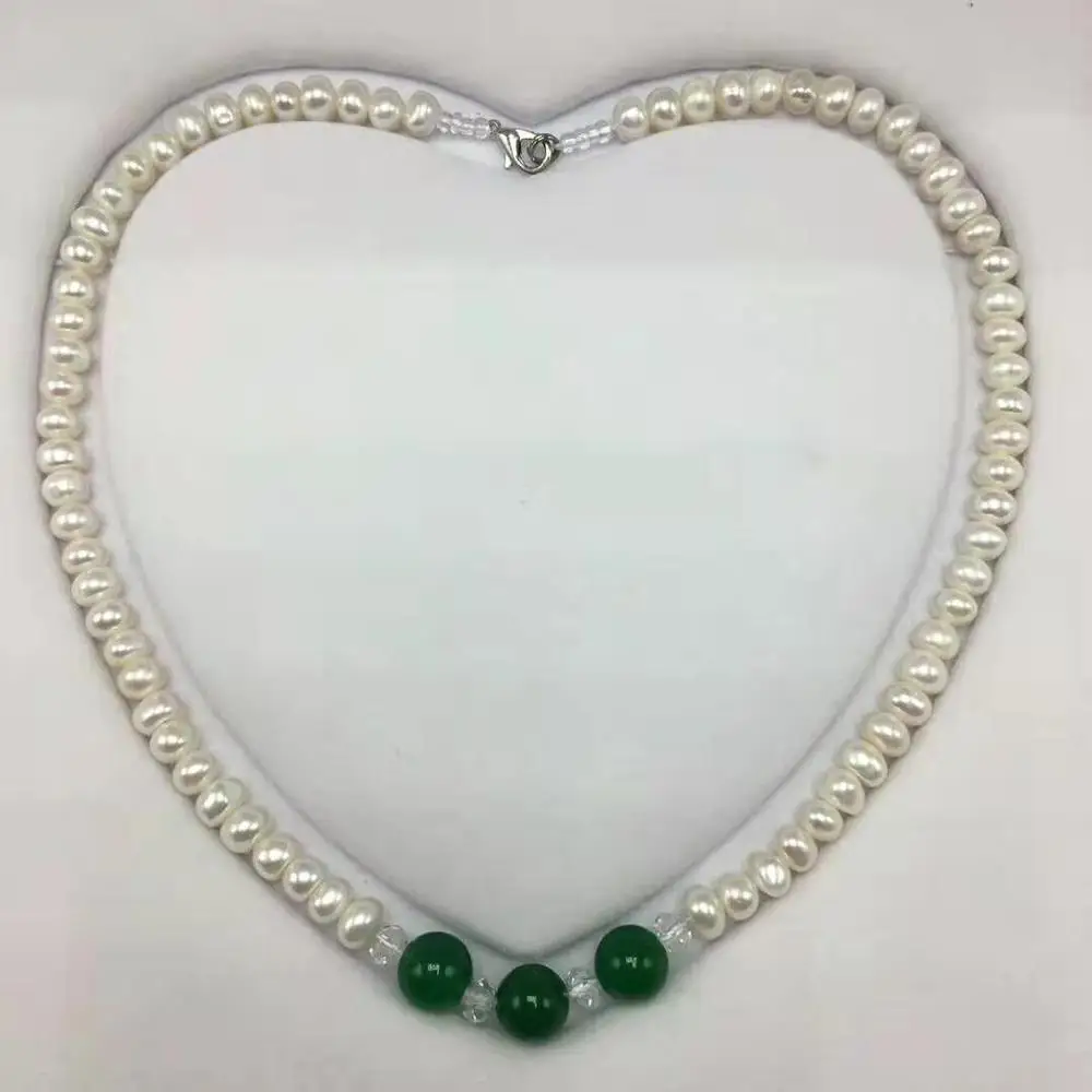

Hand knotted natural white flat freshwater pearls and blue stone long 45cm necklace