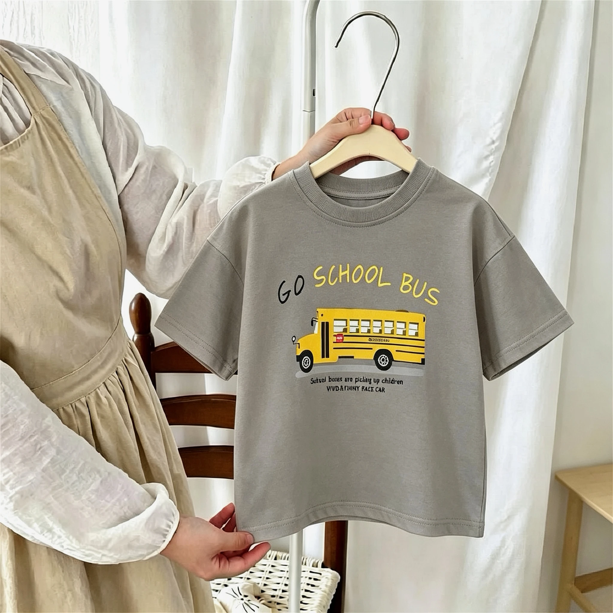 T-shirt For Boys Clothes 2026 New Summer Short Sleeve Tops Kids Tees Printed Car Fashion Crewneck Children's Tshirts 1-7 Age - 6