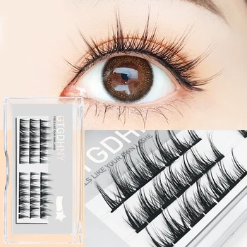 사전 제작 팬 DIY A/M 모양 스파이크 클러스터 속눈썹 연장 속눈썹, 개별 한국 메이크업, 자연스러운 패션, 위스피 셀프 접목 사전 제작 팬 DIY A/M 모양 스파이크 클러스터 속눈썹 연장 속눈썹, 개??