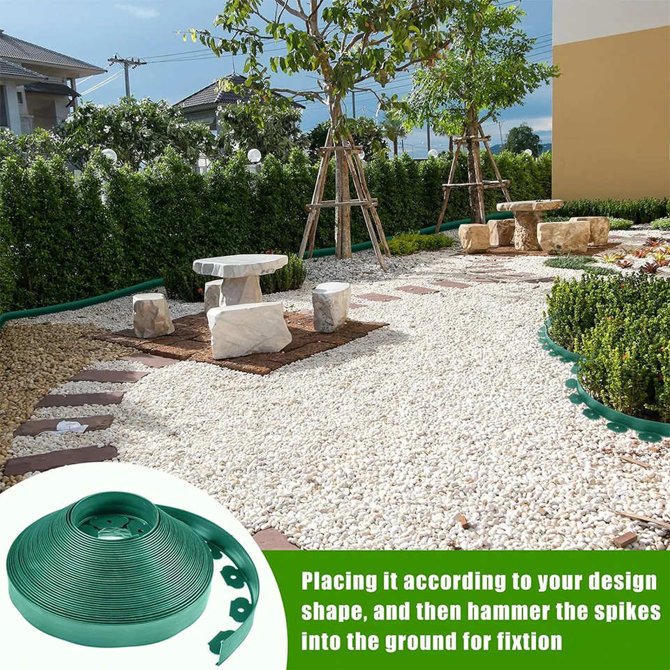 Borde De Hormigón Festoneado Rojo Para Paisajismo