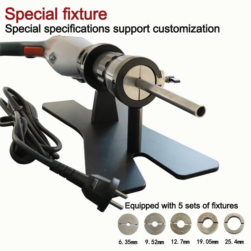 GhionChion Portable pipe flattening Tube Facing Machine suitable for thin-walled ss round pipe tube end facing beveling tool 3