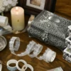 6pcs Floaty Lace PET Tapes Set Transparent Flower Adhesive Masking Tape Decoration Stickers Diary DIY Art A7574 3