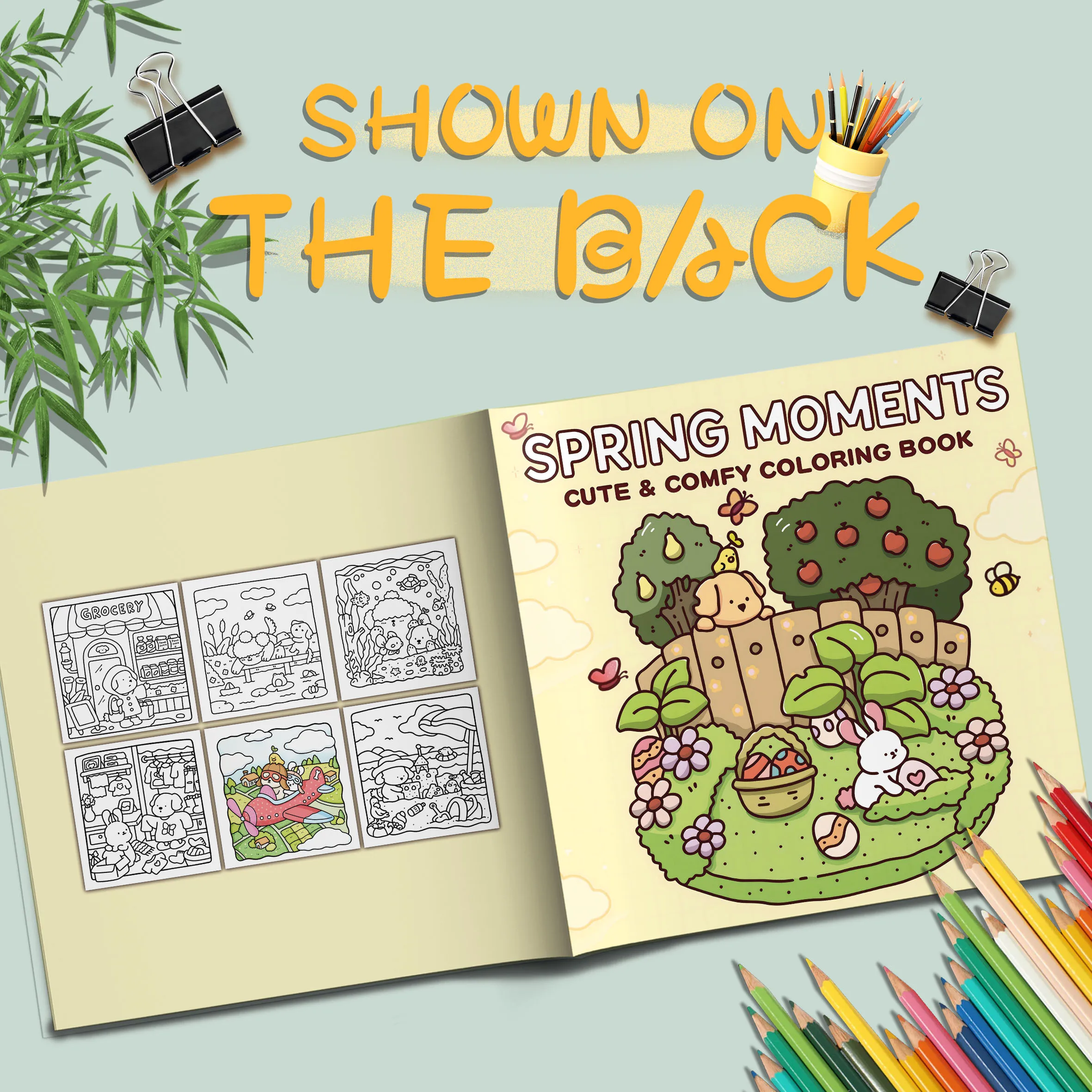Spring Serenity Coloring Book: Beautiful & Comforting Green-Themed Picture Book with Black and White Pages 4