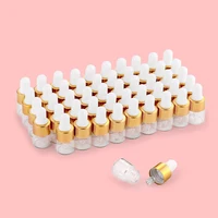50pcs 1ml Clear Mini Glass Dropper Bottles Small with Glass Eye Dropper for Essential Oils Sample Traveling 1