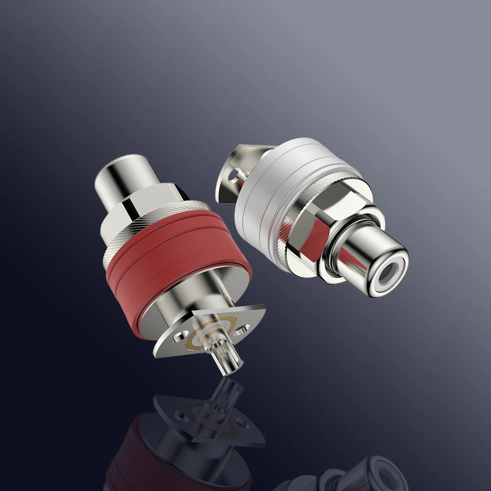 

4 шт. гнездовой разъем RCA для усилителя динамика viборга RC101R из чистой меди с родиевым покрытием