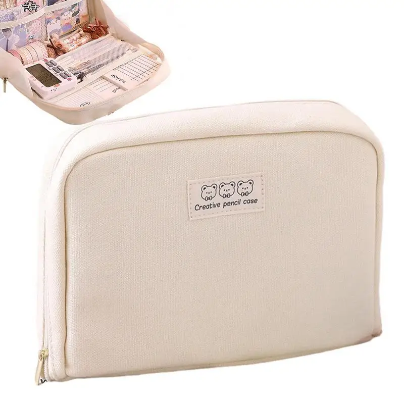

Large Pencil Bag Extra Big Pencil Holder Pouch Large Pen Pencil Case Cute And Convenient For Pencils Ruler Scissors