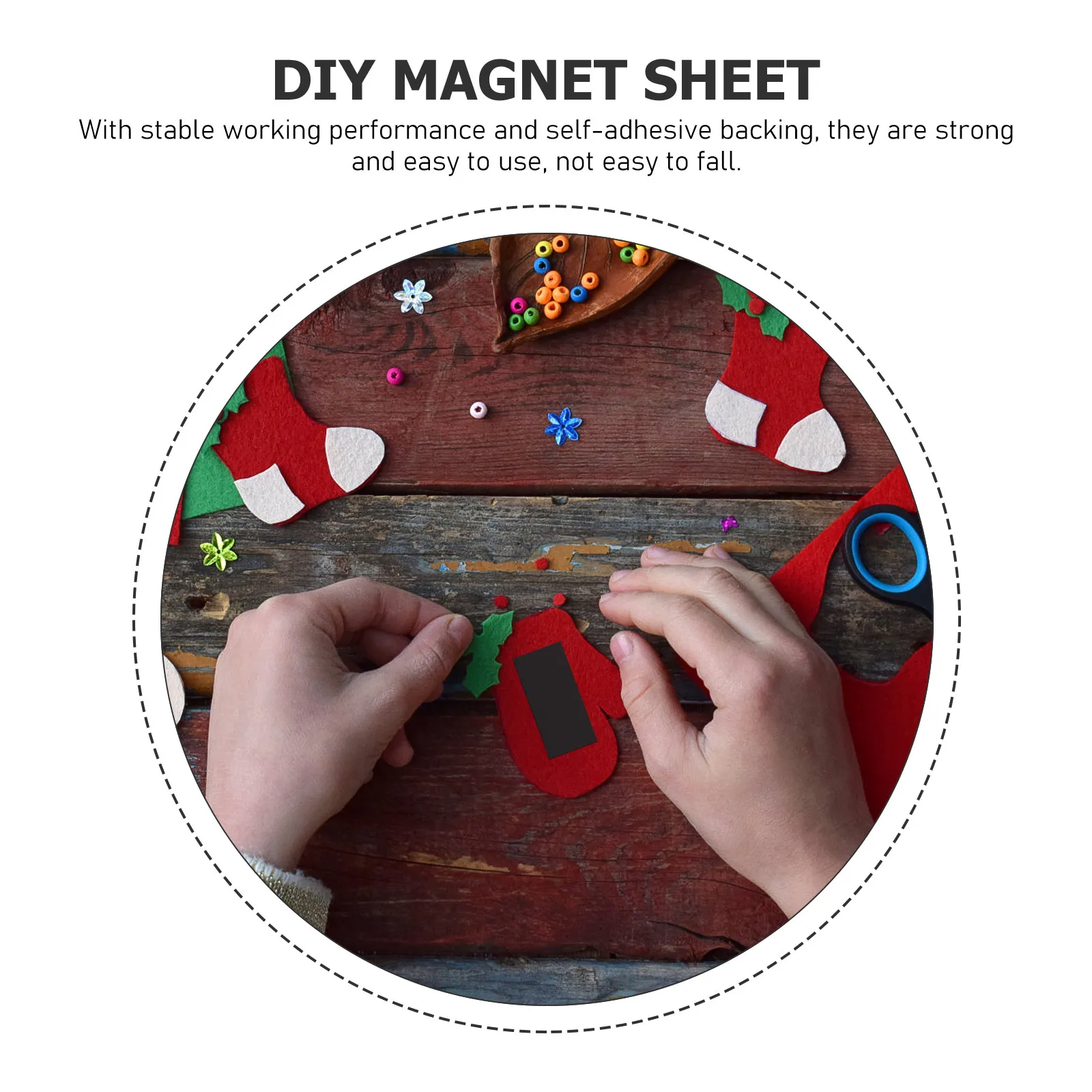 5개 접착식 자석 시트 DIY 공예용 유연한 소프트 자석 패치 냉장고 사진 정리용 자석 시트 고무 소재