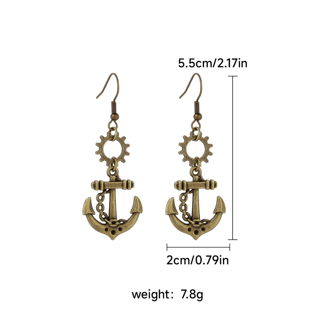 Modische und personalisierte Design-Ohrringe im Retro-Steampunk-Stil, beliebte Instagram-Ohrringe mit Totenkopf-Motiv im gleichen Stil – Detail 3
