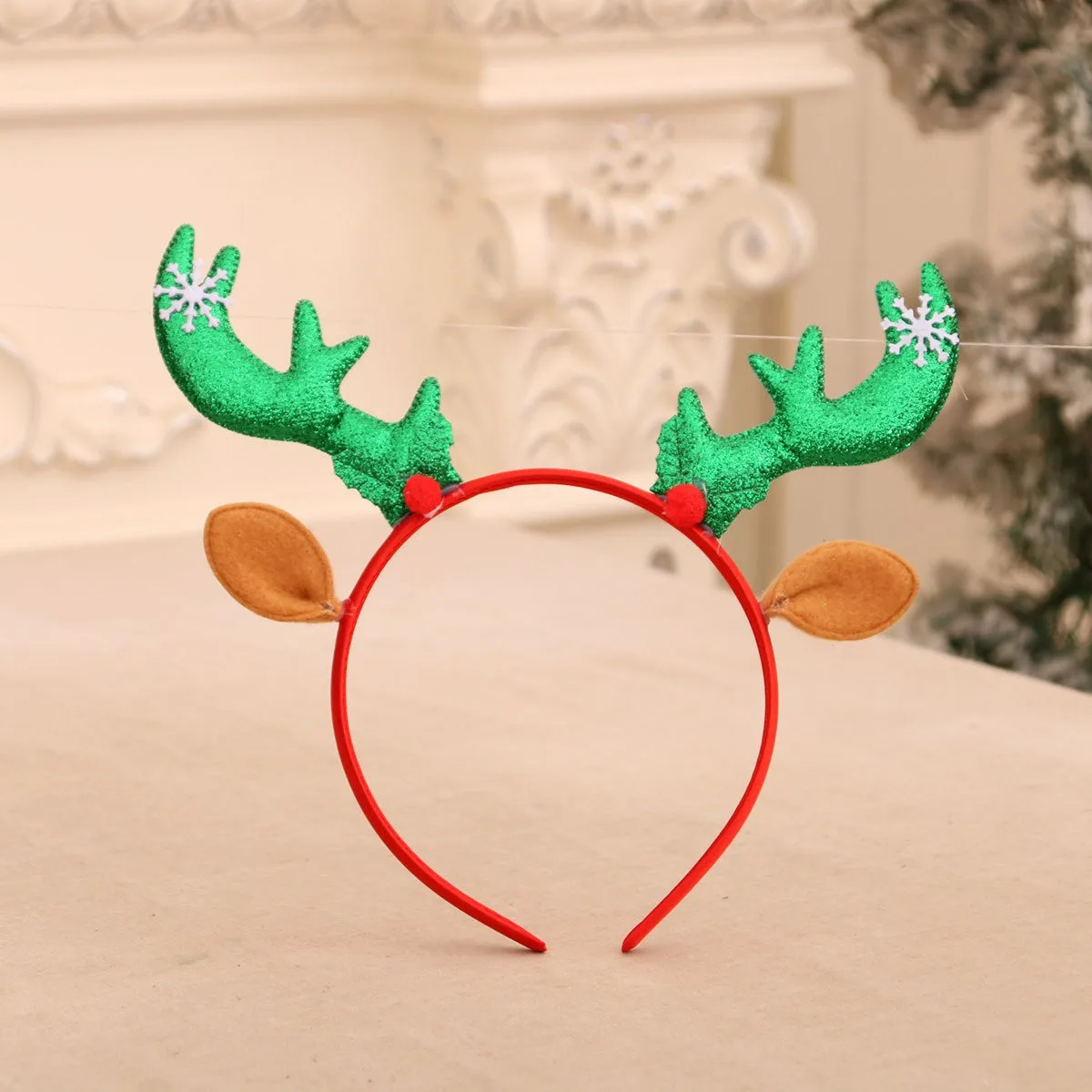1Pcs Christmas Headbands Children Adult Hair Band Red Christmas Santa Claus Snowman Antlers Headband Xmas Decoration Girls Gifts