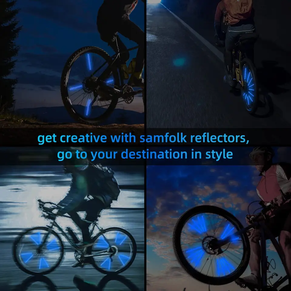 Deco Roue De Velo Alicer Lot De 72 Réflecteurs De Rayons Vélo - Visibilité Nuit 360° - Sécurité Enfants & Adultes Réflecteurs Rayons Vélo