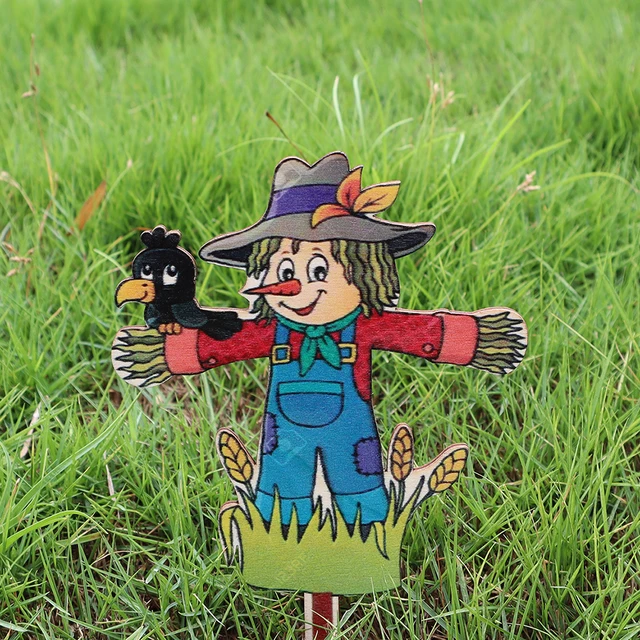 Tuoyuan Gyár Közvetlen Értékesítése Új Kreatív Páfrány Dekoráció Fekete Varjú Madárijesztő Fa Kerti Plug-In - Image 2