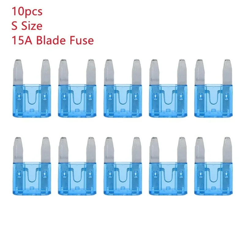 Aluminum car blade fuse kit 10/50/100pcs for car boat auto accessories 3A 5A 7.5A 10A 15A 20A 25A 30A 35A 40A