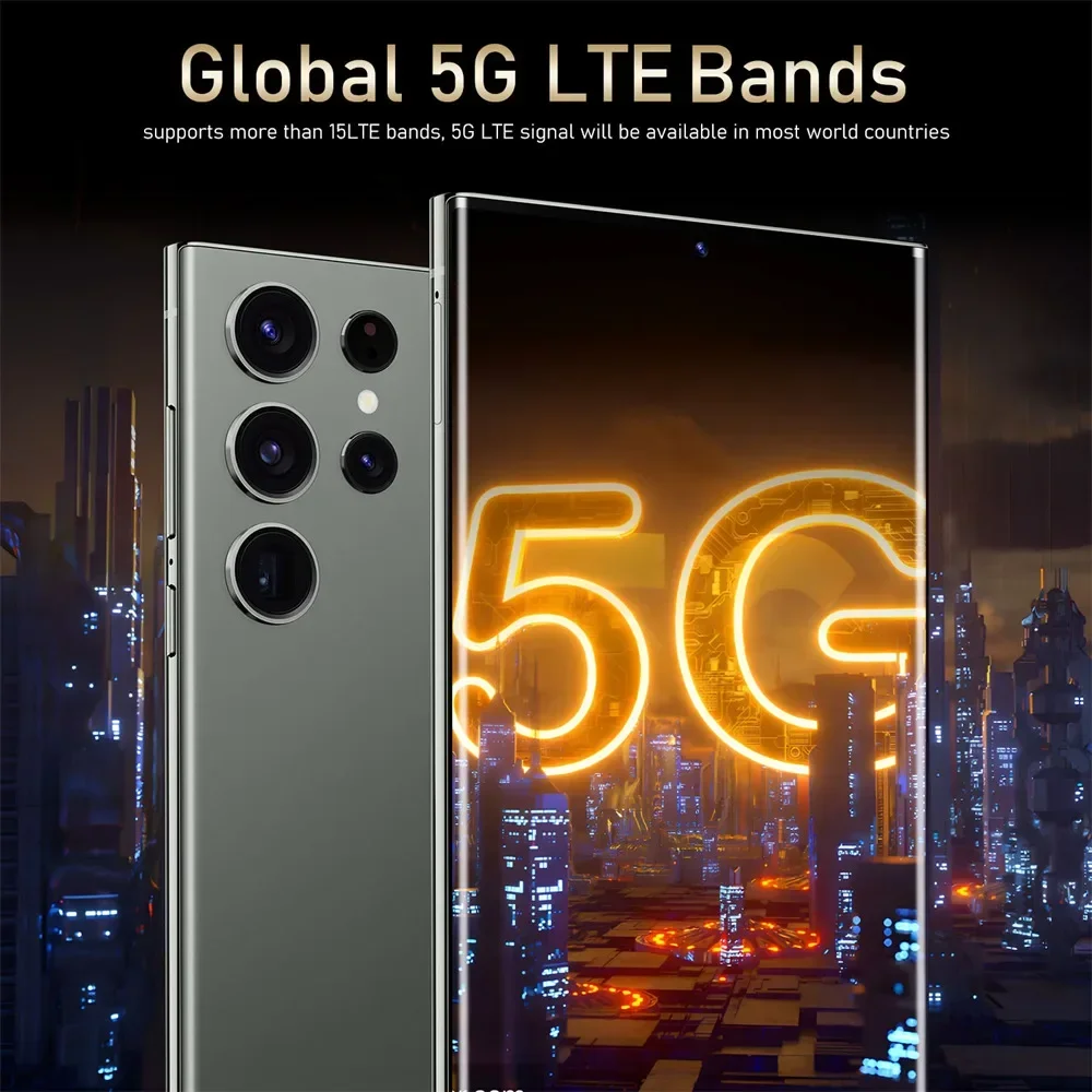 S24 Ultra Smart Мобильные телефоны Смартфон 5G Dual SIM Snapdragon 8 ...