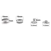 8050# Metal Stainless Steel  Snap Fastener Buttons Rivet Clasp Jacket Clothing Jeans Collar Belt Buckle 50 Sets Silver 1