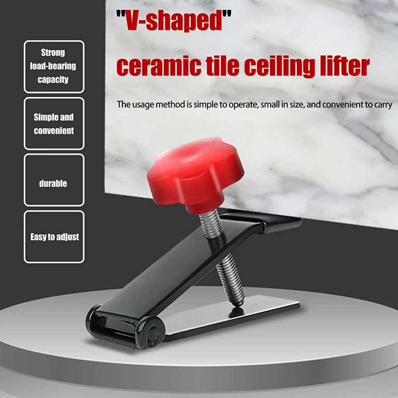 V-type Adjustable Tile Leveling Device Wall Tile Locator Load-bearing 250KG Lift Construction Tools