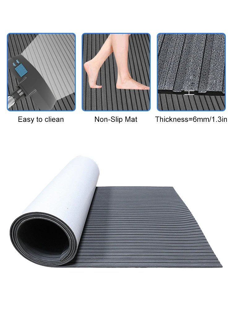 

EVA Foam Teak Self-Adhesive Foam Teak Non-Slip Decking Sheet Marine Boat Flooring Pad Anti Skid Mat Vehicle Pad