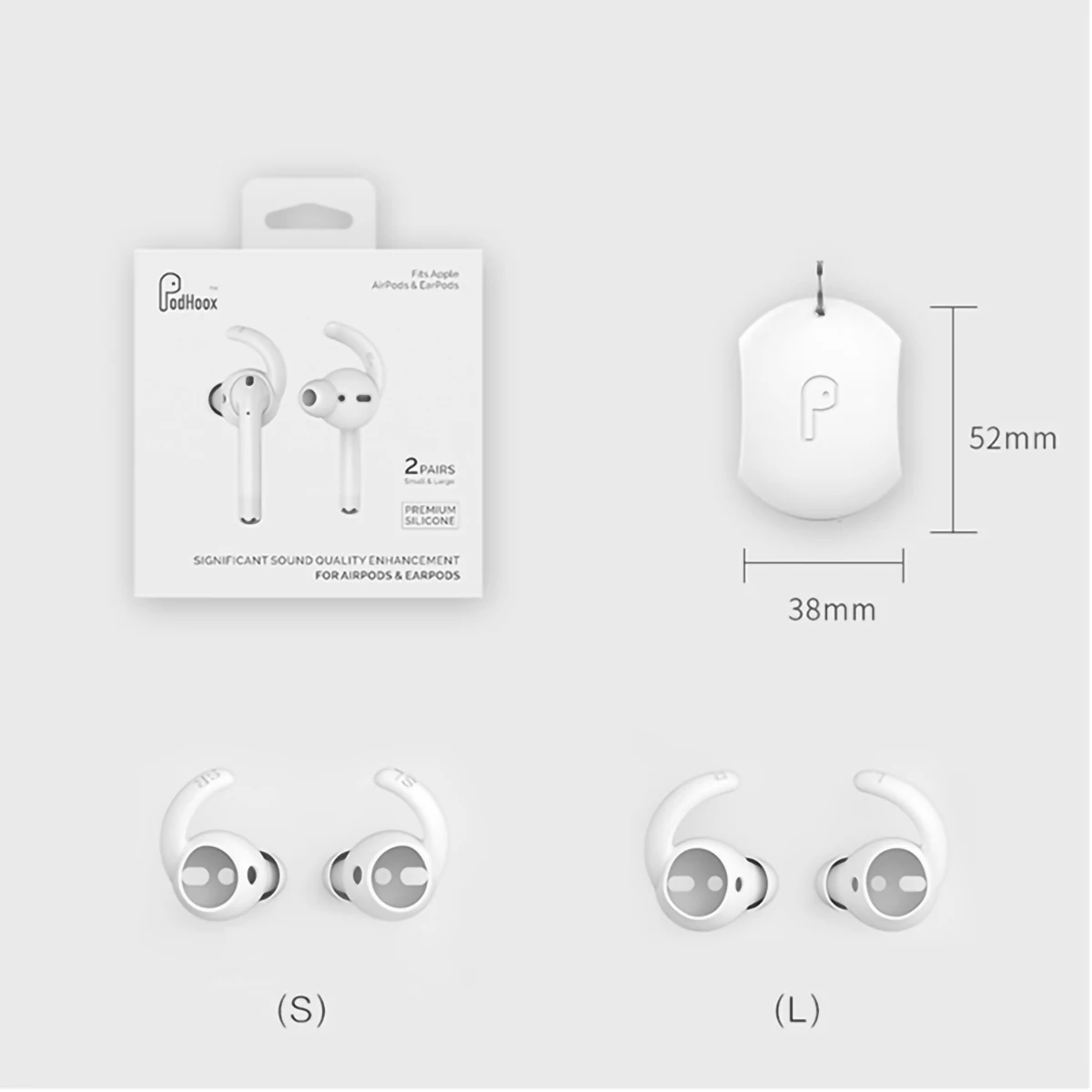 Anti-drop Silicone Ear Tips for Apple Airpods 1/2 Eartips for JBL T225TWS Earbuds for FreeBuds4 TWS Sports Tips Earhook