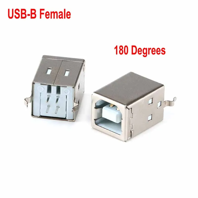 

10 шт., розетка USB Type B, 180 градусов