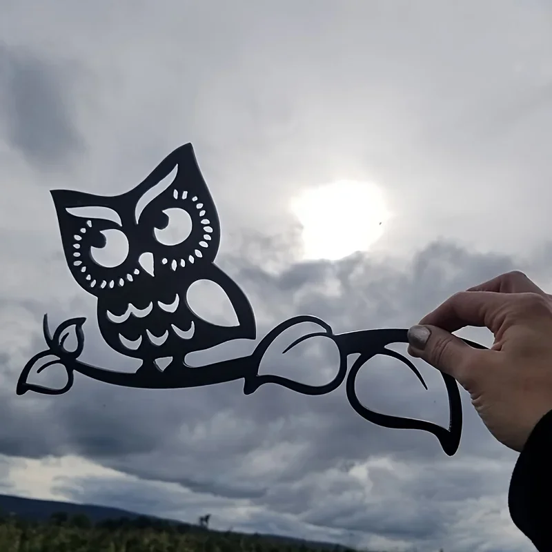 

1pc Black Metal Iron Art Owl Silhouette for Wall Outdoor Home Decoration Wall Art Home Decoration for Garden Party Décor