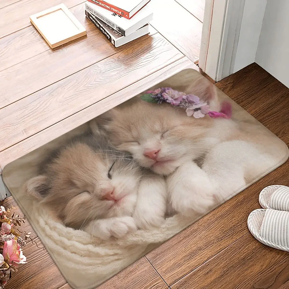 

Cat Cute Kawaii Animal Animals Bath Mat Kittens Rug Home Doormat Kitchen Carpet Entrance Door